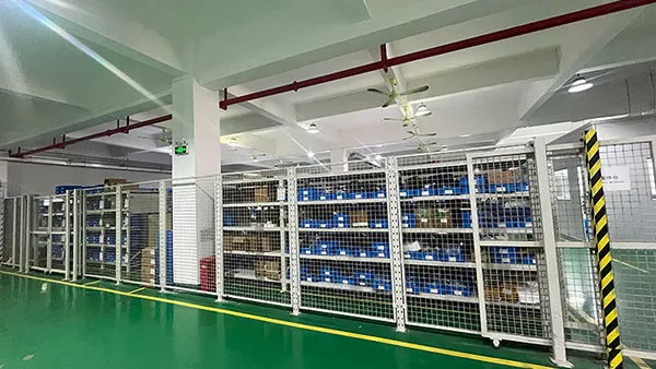 Área de armazenamento de peças de reposição