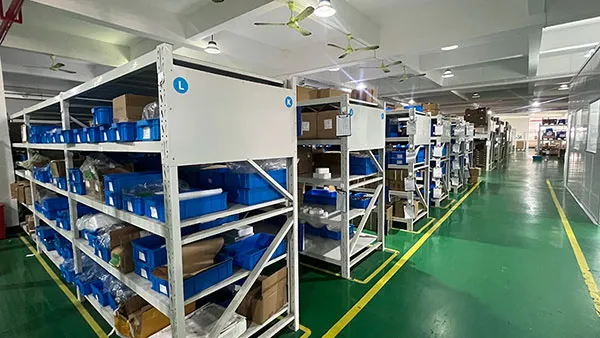 Área de armazenamento de peças de reposição