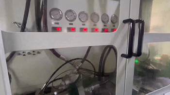 Teste de desempenho do bloco de válvulas