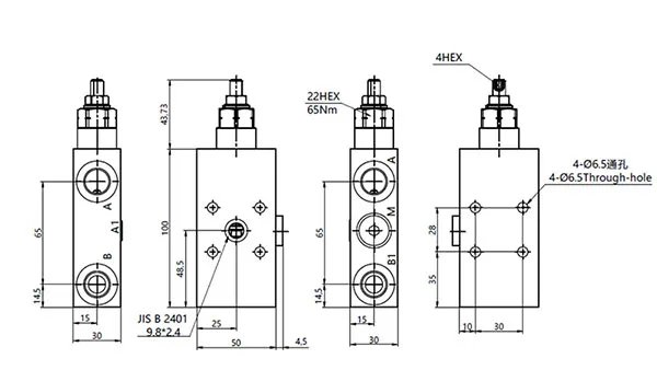 MCBS-08 Válvula de contrapeso simples com flange