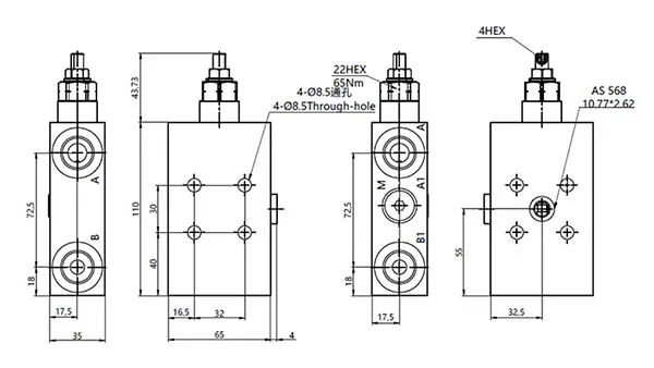 MCBS-10 Válvula de contrapeso simples com flange