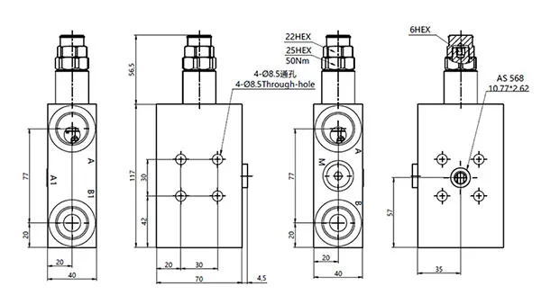 MCBS-12 Válvula de contrapeso simples com flange