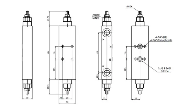 MCBS-08 Válvula de contrapeso dupla com flange