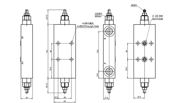 MCBS-10 Válvula de contrapeso dupla com flange