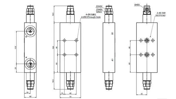 MCBS-12 Válvula de contrapeso dupla com flange