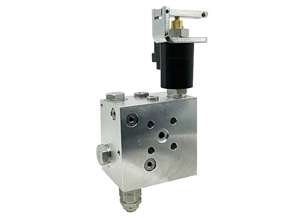 Bloco de válvula de comando (descida de cilindro)