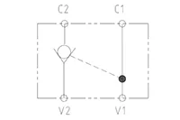 MPCA Válvula de retenção pilotada simples (210 bar)