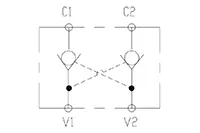 MPCA Válvula de retenção pilotada dupla (210 bar)