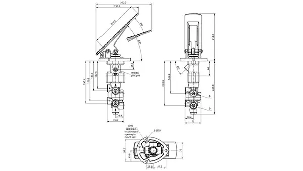 YBV-S Válvula de freio de serviço duplo (com porta piloto)