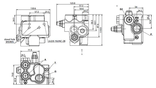 Válvula de carregamento de acumulador duplo (com válvula de alívio)