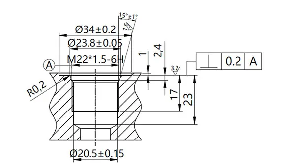 Seção de entrada tipo R