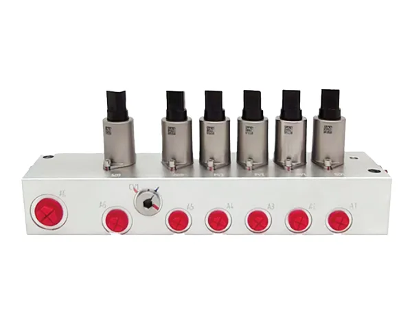 Bloco manifold com válvula de retenção pilotada (para escavadeira grande)