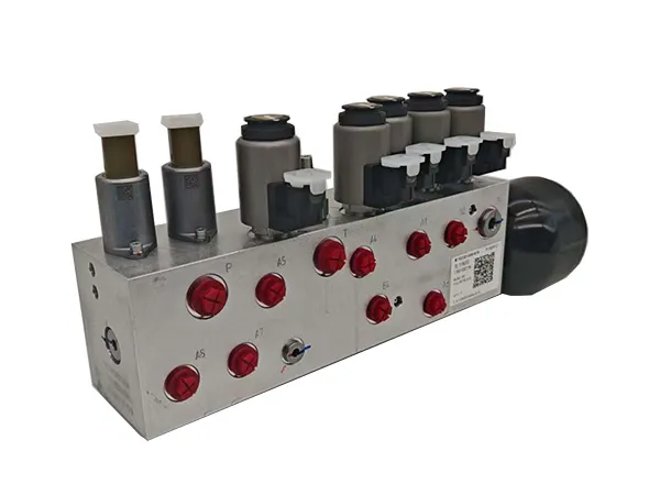 Bloco manifold de válvula de retenção pilotada (para escavadeira de rodas)